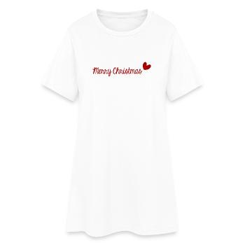 NOËL. JOYEUX NOËL. MERRY CHRISTMAS. PÈRE NOËL - Robe T-shirt Femme - blanc - Devant