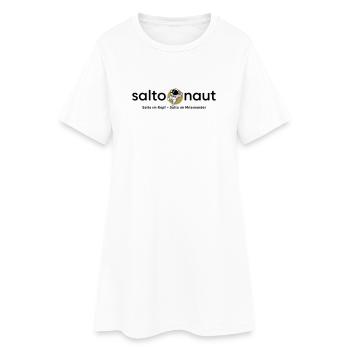 Saltonaut - Frauen T-Shirt-Kleid - Weiß - Vorne