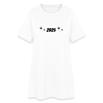 2025 - Année - Ligne - Nouvelle année - Robe T-shirt Femme - blanc - Devant