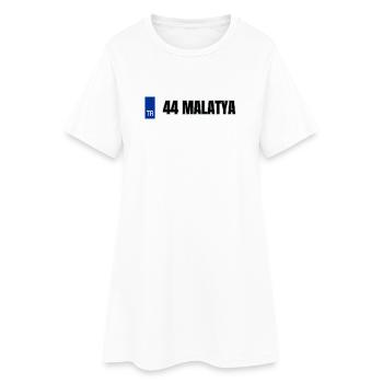 44 Malatya Kennzeichen | Türkisches Kennzeichen - Frauen T-Shirt-Kleid - Weiß - Vorne
