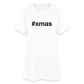 XMAS Christmas Weihnachten - Frauen T-Shirt-Kleid - Weiß - Vorne
