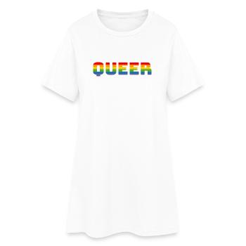 Rainbow queer LGBT CSD Chemise lgbtqi queer - Robe T-shirt Femme - blanc - Devant