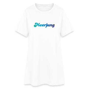 Meerjung Nordsee Struktur Meeresgrund Küste Meer - Frauen T-Shirt-Kleid - Weiß - Vorne