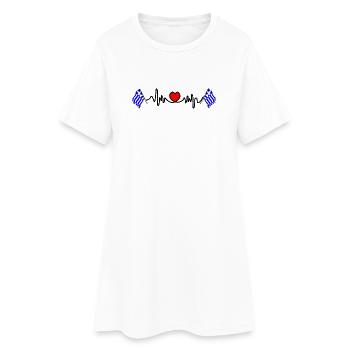Cardio de fréquence cardiaque pour la Grèce - Robe T-shirt Femme - blanc - Devant