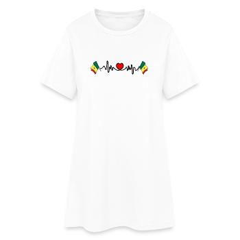 Cardio de fréquence cardiaque pour le sénégal - Robe T-shirt Femme - blanc - Devant