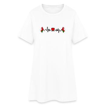Cardio de fréquence cardiaque pour Oman - Robe T-shirt Femme - blanc - Devant
