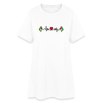 Cardio de fréquence cardiaque pour Guyane - Robe T-shirt Femme - blanc - Devant