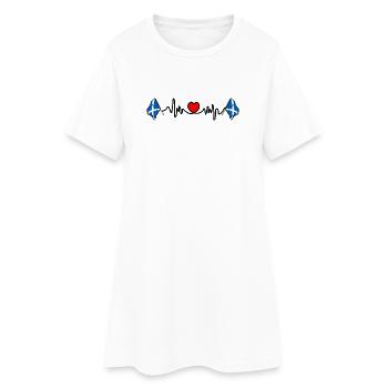 Heart rate cardio for Scotland - Women’s T-Shirt Dress - white - Front