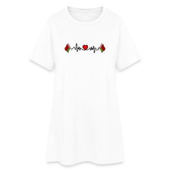 Cardio de fréquence cardiaque pour la Russie blanche - Robe T-shirt Femme - blanc - Devant
