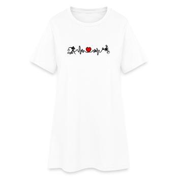 Fréquence cardiaque cardio Verseau Scorpion - Robe T-shirt Femme - blanc - Devant