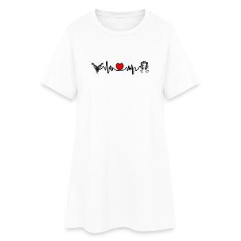 Heart rate cardio Capricorn Virgo - Women’s T-Shirt Dress - white - Front
