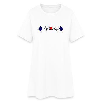 Cardio fréquence cardiaque pour l’Alaska - Robe T-shirt Femme - blanc - Devant