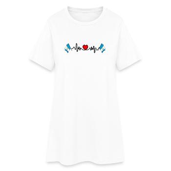 Cardio fréquence cardiaque pour le Guatemala - Robe T-shirt Femme - blanc - Devant
