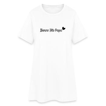 BONNE FÊTE PAPA. PAPA. FÊTE DES PÈRES. PÈRE - Robe T-shirt Femme - blanc - Devant