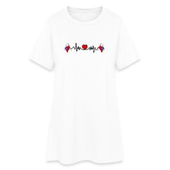 Cardio de fréquence cardiaque pour la Thuringe - Robe T-shirt Femme - blanc - Devant