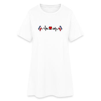 Herzfrequenz-Cardio für Schleswig Holstein - Frauen T-Shirt-Kleid - Weiß - Vorne