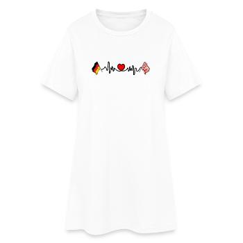 Cardio cardiaque Flag Allemagne, Brême - Robe T-shirt Femme - blanc - Devant