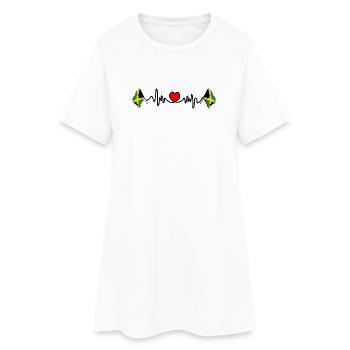 Cardio de fréquence cardiaque pour la Jamaïque - Robe T-shirt Femme - blanc - Devant