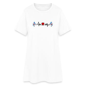 Fréquence cardiaque cardio Subcarpatie - Robe T-shirt Femme - blanc - Devant
