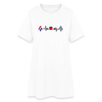 Cardio heartFlag Pays-Bas, Zélande - Robe T-shirt Femme - blanc - Devant