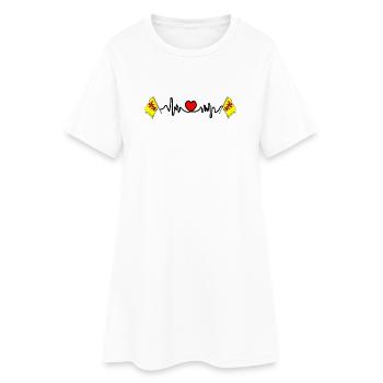 Heart rate cardio for the province of South Holland - Women’s T-Shirt Dress - white - Front