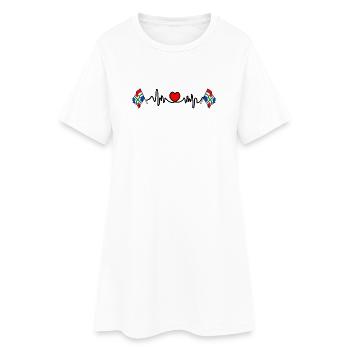 Cardio fréquence cardiaque pour la province de Groningue - Robe T-shirt Femme - blanc - Devant