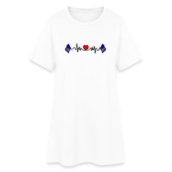 Cardio de fréquence cardiaque pour le Michigan - Robe T-shirt Femme - blanc - Devant