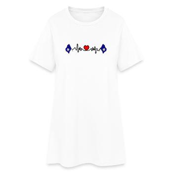 Cardio de fréquence cardiaque pour le Kentucky - Robe T-shirt Femme - blanc - Devant