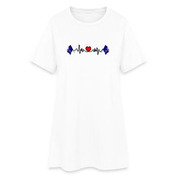 Cardio de fréquence cardiaque pour le Wisconsin - Robe T-shirt Femme - blanc - Devant