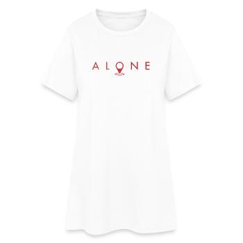 Alone - Robe T-shirt Femme - blanc - Devant