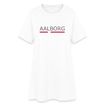 Aalborg - Drapeau du Danemark - Dänemark - Robe T-shirt Femme - blanc - Devant