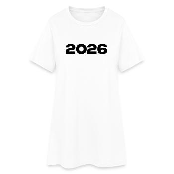 Cadeau Vintage 2026 - Robe T-shirt Femme - blanc - Devant