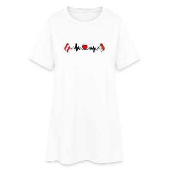 Battement de cœur du drapeau de Salzbourg - Robe T-shirt Femme - blanc - Devant