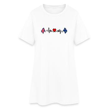 Cheshire et le rythme cardiaque du Royaume-Uni - Robe T-shirt Femme - blanc - Devant