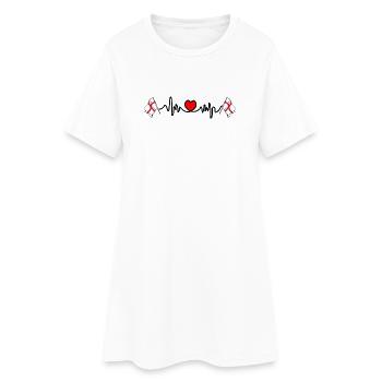 Battement de cœur de la Cité de Londres - Robe T-shirt Femme - blanc - Devant