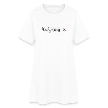 Hochsprung - Frauen T-Shirt-Kleid - Weiß - Vorne