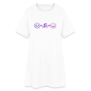 Idée cadeau pour un vélo de route avec vélo de route - Robe T-shirt Femme - blanc - Devant
