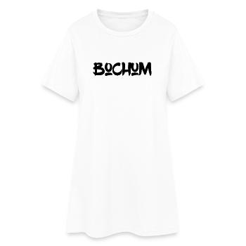 Bochum - Ruhrpott - Ruhr - Pott - Zeche - Kumpel - Frauen T-Shirt-Kleid - Weiß - Vorne