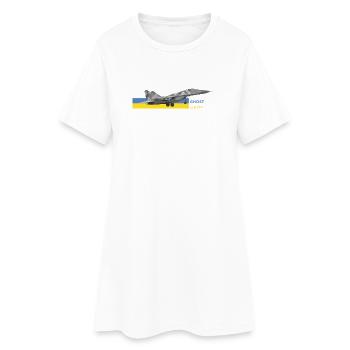 UKRAINE: Geist von Kiew Kampfjet - Frauen T-Shirt-Kleid - Weiß - Vorne
