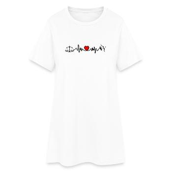 Fréquence cardiaque cardio Balance Sagittaire - Robe T-shirt Femme - blanc - Devant
