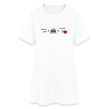 Crimson Heart Silhouette - Women’s T-Shirt Dress - white - Front