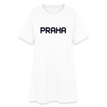 PRAHA Prague Prag - Frauen T-Shirt-Kleid - Weiß - Vorne
