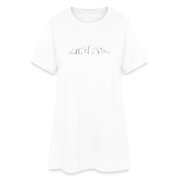 Silhouette de la skyline d’Austin - Robe T-shirt Femme - blanc - Devant