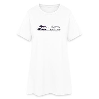 My Silence, design vestimentaire - Robe T-shirt Femme - blanc - Devant