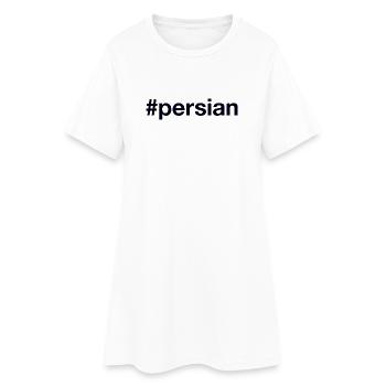 Persian Hashtag - Frauen T-Shirt-Kleid - Weiß - Vorne