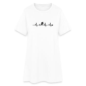 Bicycle Cyclist - Women’s T-Shirt Dress - white - Front