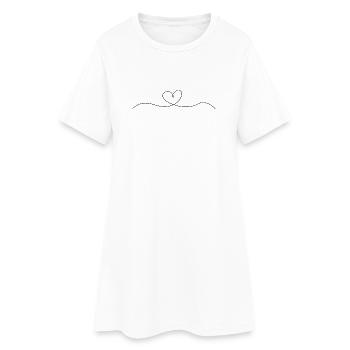 Heart - Women’s T-Shirt Dress - white - Front