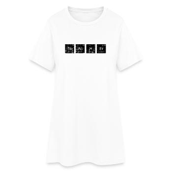 Tableau périodique des enseignants - Funny Teacher Design - Robe T-shirt Femme - blanc - Devant