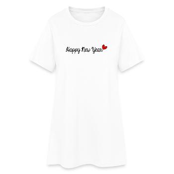 HAPPY NEW YEAR. NEW YEAR'S EVE. NEW YEAR. - Women’s T-Shirt Dress - white - Front