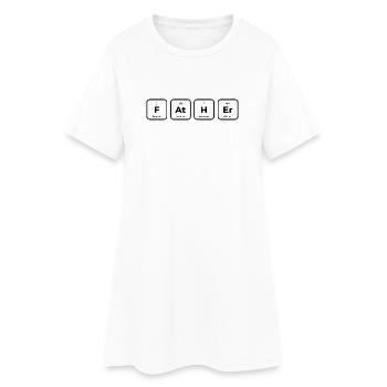 Father - Style Tableau Périodique, Idée Originale - Robe T-shirt Femme - blanc - Devant